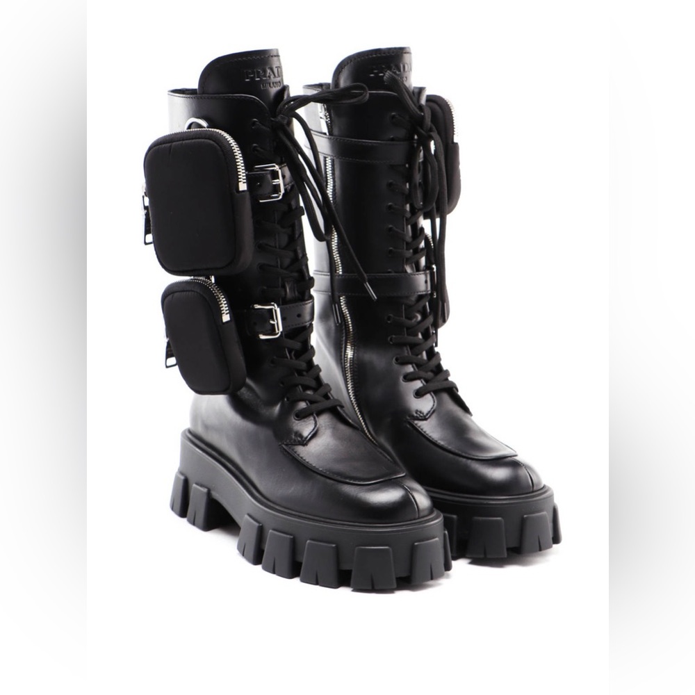 Prada tall Monolith boots